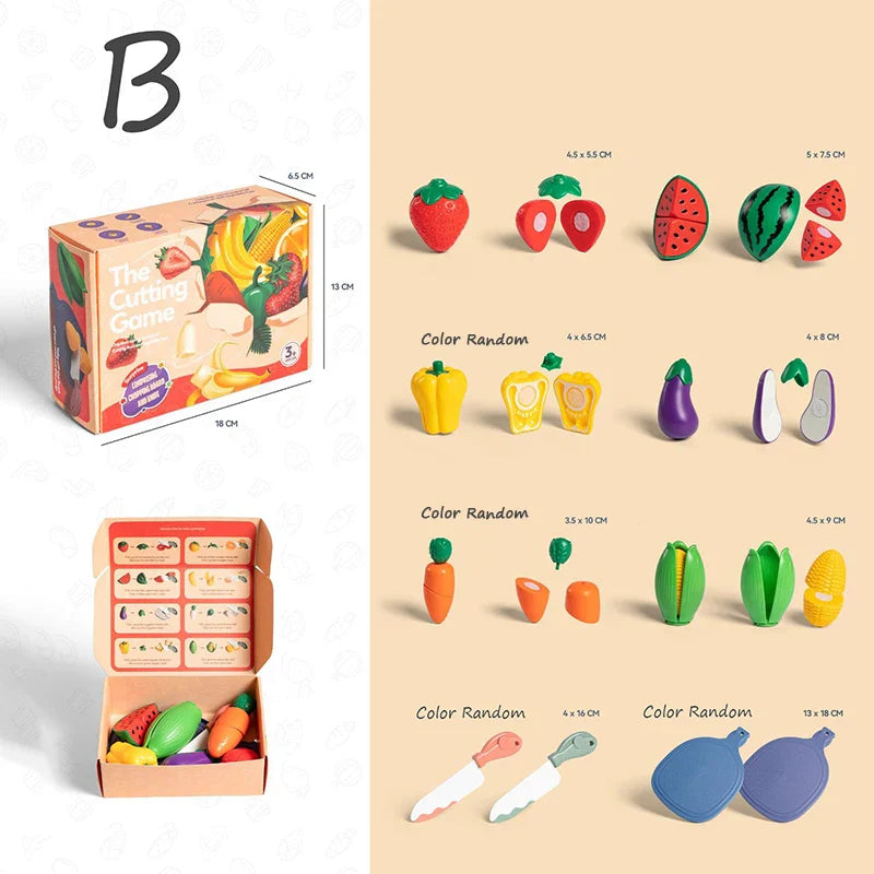 Kids Pretend Play Kitchen Set β Simulation Fruits and Vegetables Toys