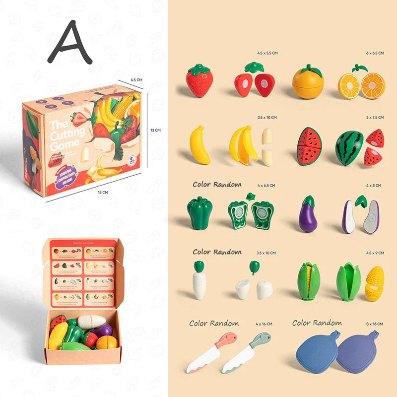 Kids Pretend Play Kitchen Set β Simulation Fruits and Vegetables Toys