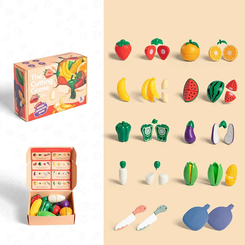 Kids Pretend Play Kitchen Set β Simulation Fruits and Vegetables Toys