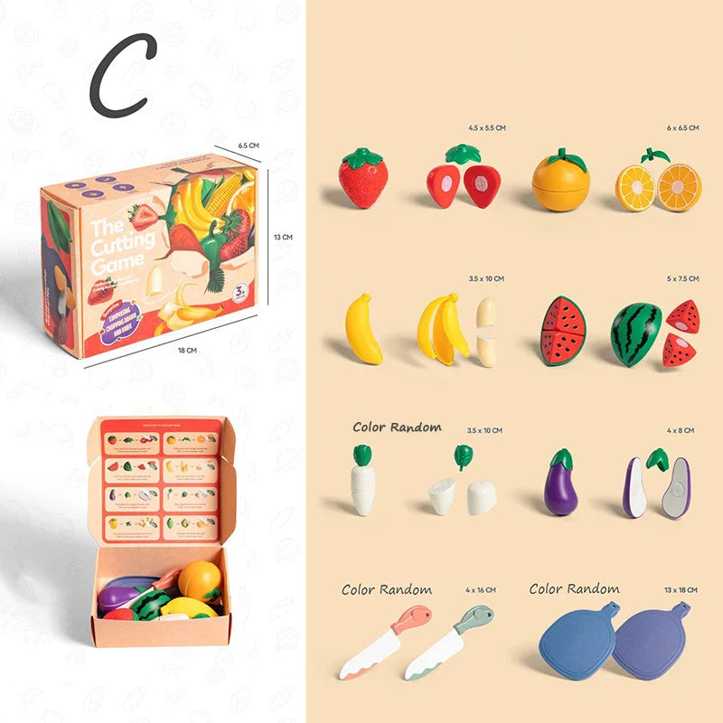 Kids Pretend Play Kitchen Set β Simulation Fruits and Vegetables Toys