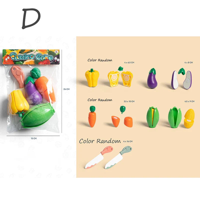 Kids Pretend Play Kitchen Set β Simulation Fruits and Vegetables Toys