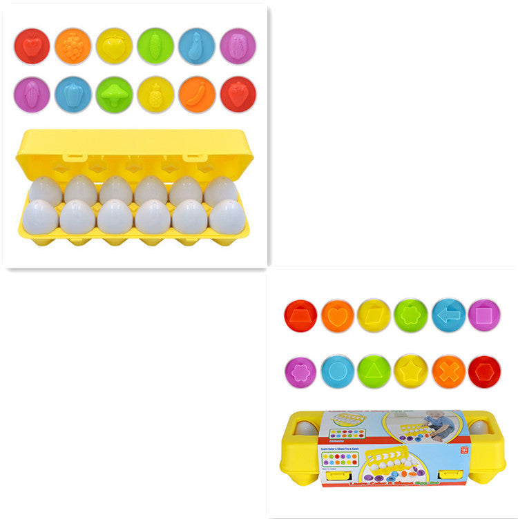 Shape Matching Egg Toy Set – Montessori Educational Puzzle for Kids and Toddlers