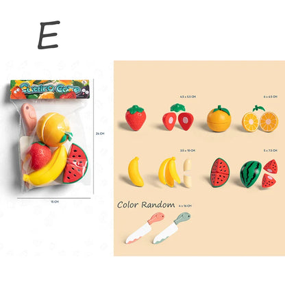 Kids Pretend Play Kitchen Set – Simulation Fruits and Vegetables Toys